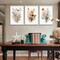 Summer 3 Pcs Framed Floral Plants Wall Decor, Vintage Minimalist Wildflower Picture Posters, Colorful Country Flower Artwork, Abstract Watercolor Landscape Canvas Prints for Garden and Farmhouse Wall Decor